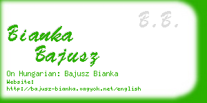 bianka bajusz business card